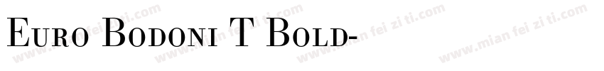 Euro Bodoni T Bold字体转换